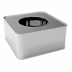 Lata cuadrada 6 LT Asar Carne Contenedor de metal 232x232mm x H115 mm 6 LT - Product Image 2