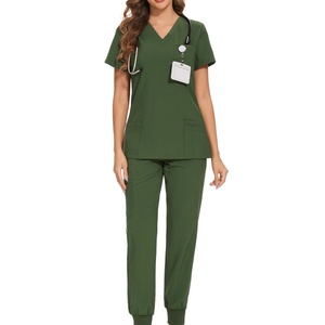 Women's <b>Nurse</b> <b>Scrub</b> Sets V-Neck Stretch Six Pocket Medical Design <b>Scrubs</b> (Cargo Pant) - Product Image 4