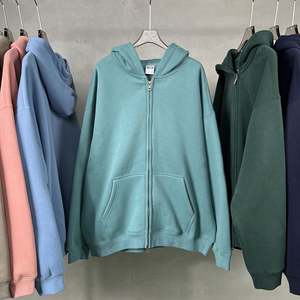 Yingling 3D Puff Zip up Hoodie 350G Custom Men Puff Print Hoodie Cotton Fleece Oversized Zipup Hoodies - Product Image 1