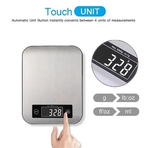 Báscula de cocina de <span class=keywords><strong>acero</strong></span> inoxidable 5kg báscula de peso de Cocina eléctrica digital de dientes azules con <span class=keywords><strong>calculadora</strong></span> nutricional - Product Image 3