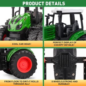 Giocattoli Trattore Agricolo DWI Dowellin per Bambini, Modellino <span class=keywords><strong>Monster</strong></span> <span class=keywords><strong>Truck</strong></span> Agricolo in Scala 1/24 con 8 Ruote per Ragazzi - Product Image 4