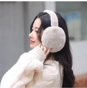 Fashion Portable <b>Earmuffs</b> Outdoor Cold Protection <b>Women</b> Men Faux Fur Ear-Muffs Foldable Earflaps Soft Plush <b>Earmuffs</b> - Product Image 2
