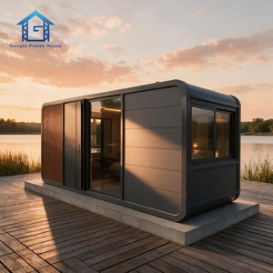 Mini <span class=keywords><strong>Casas</strong></span> de Alta Gama, Casa Pequeña Prefabricada con Cocina y Baño, Cabaña Tipo Apple, Cabañas <span class=keywords><strong>para</strong></span> Acampar, Estructura Moderna de Acero - Product Image 1