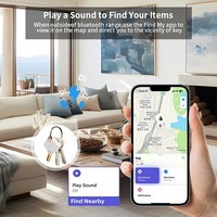 Localisateur de clés RSH OEM certifié MFi, rechargeable par USB-C, BLE 5.2, autonomie 1 an, mini traceur GPS pour appareils et portefeuilles
