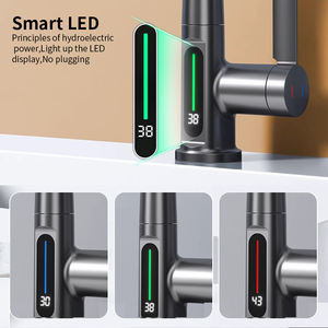 キッチンアクセサリー洗面台の蛇口洗面台の蛇口引き出し式リフティングシンク水タップミキサーセンサー付き噴霧器降雨滝 - Product Image 3