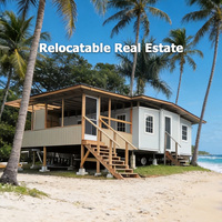 Casa Prefabricada Resistente a Tifones, Unidad Portátil de 20 pies con Pintura de Alta Temperatura y Visión Panorámica para Campamentos y Resorts de Playa