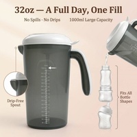 Mélangeur de lait infantile électrique portable sans fil avec une capacité de 1000 ml pour les bébés de 0 à 12 mois, fonctionnement facile, agitateur de poudre de lait