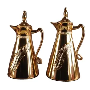 Hot bán Deluxe cà phê Arabic Flask Hoàng gia sử dụng hàng ngày nồi cà phê ấm đặt 1 + 0.7L dallah nồi Arabic cà phê chân không flasks