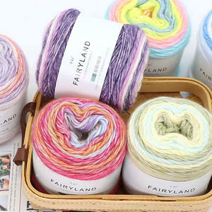 Línea <span class=keywords><strong>de</strong></span> pastel Gradiente Teñido <span class=keywords><strong>Hilo</strong></span> <span class=keywords><strong>de</strong></span> lana Color Lana <span class=keywords><strong>Hilo</strong></span> <span class=keywords><strong>de</strong></span> ganchillo Lana gruesa Bufanda tejida <span class=keywords><strong>a</strong></span> mano Mantón <span class=keywords><strong>de</strong></span> línea - Product Image 2