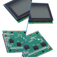 12864C-3 Layar LCD Abu-abu Putih 78X70X12.5Mm Port Paralel Pengontrol AIP31108 Modul Multi-bahasa 6880x8-bit