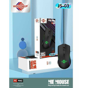 เมาส์เล่นเกมแบบมีสาย USB ออกแบบตามหลักสรีรศาสตร์พร้อมไฟ LED ที่เข้ากันได้กับพีซีและสำหรับ Mac สำหรับแล็ปท็อปและเดสก์ท็อป - Product Image 1