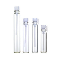 Tube à essai de parfum LanJing givré 0,5 ml 1 ml 1,5 ml 2 ml 3 ml, flacon vide en verre cosmétique
