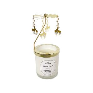 Décor à la maison filature carrousel Ramadan luxe or métal noël avent titulaire rotatif métal bougeoirs carrousel bougie - Product Image 6