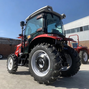 Tracteur agricole Hongyang 704 70HP 4x4 rouge avec cabine, transmission par engrenages, haute productivité - Product Image 2