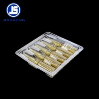Plateau de flacons médicaux jetables personnalisés de 2 ml en plastique, ampoule sous blister, fabricant OEM/ODM de cosmétiques et médicaments en PET