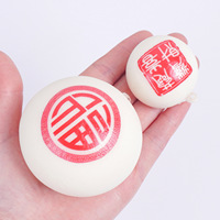 Porte-clés en PU à rebond lent, design alimentaire simulé avec caractères chinois, jouet souple et sûr en forme de pain pour garçons et filles