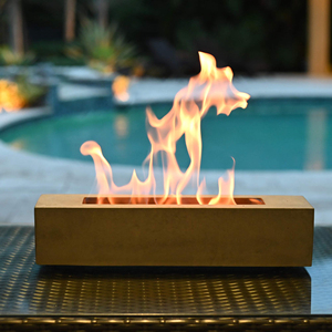 <strong>Rectangular</strong> Tabletop Fire Pit Mini <strong>Fireplace</strong> Indoor <strong>Outdoor</strong> Fire Pit Portable Fire Concrete Bowl Pot <strong>Fireplace</strong> - Product Image 3