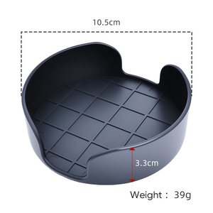 New Customized Giveaway Gift CD Record Coaster Heat Insulation Silicone <b>Cup</b> <b>Mat</b> for Office Bar Hotel - Product Image 2