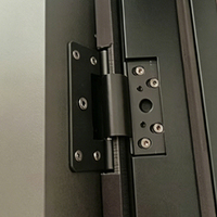 Porte d'entrée double Skyland en alliage d'aluminium de style français avec isolation thermique et pivot en fer forgé pour entrée de villa