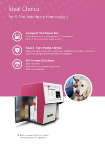 Genvet VH50 veteriner hematoloji analizörü otomatik 5-Pet klinikler köpekler kediler tavşanlar için bölüm hayvan kan <span class=keywords><strong>test</strong></span> makinesi - Product Image 6