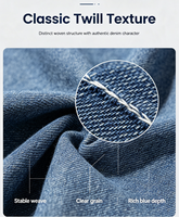 Tissu en jean sergé tendance, épais, imperméable, résistant à l'abrasion, en coton croisé, extensible et robuste pour femmes, garçons et filles