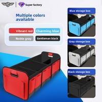 Boîte de rangement en tissu Oxford 600D, grande capacité, format étendu, organisateur de coffre multicolore, pratique, bac de rangement pour voiture, fabriqué en Chine