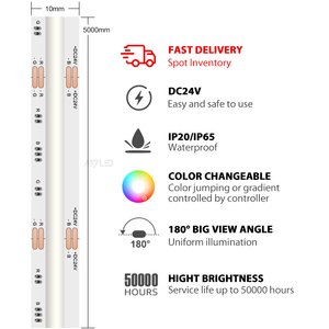 ADLED RGB LED Light IP65 Remote Control Dimmable 3-Year Warranty DC24V 12mm PCB Width - Product Image 2