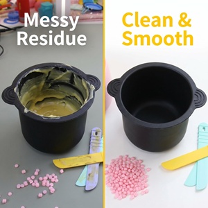 <span class=keywords><strong>Bol</strong></span> en silicone réutilisable pour chauffe-cire, pot à cire en silicone de qualité alimentaire, antiadhésif et facile à nettoyer pour usage domestique - Product Image 4