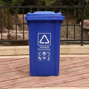 Poubelle extérieure en plastique épaissi de 100 L pour véhicules d'assainissement, type tri sélectif, fabricant grossiste - Product Image 1
