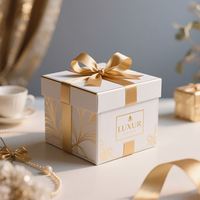 Scatola Regalo a Forma di Libro per Matrimonio, Personalizzata con Goffratura, Chiusura Magnetica, Fiocco, Grande Formato, Pieghevole, con Nastro, Design Moderno