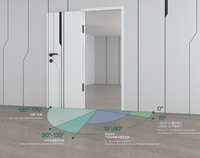 Ferme-porte hydraulique moderne noir mat 5 pouces en alliage d'aluminium, charnière à fermeture douce, matériel économique pour porte en bois