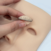 Tête de Mannequin en Silicone Durable pour l'Entraînement, Modèle d'Exercice pour la Pose d'Extensions de Cils, Outil de Greffe de Faux Cils, Outil de Beauté en Gros