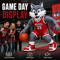 Mascottes gonflables géantes personnalisées, décorations gonflables d'extérieur imperméables, jeux de basket-ball et publicités promotionnelles