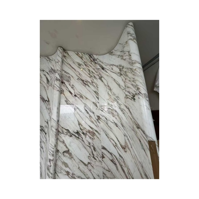 Italy Calacatta Gold Luxury White Marble Tiles Five-Star Hotel & Villa Modern Wall Flooring Decorations Polished Big Slab Stone
