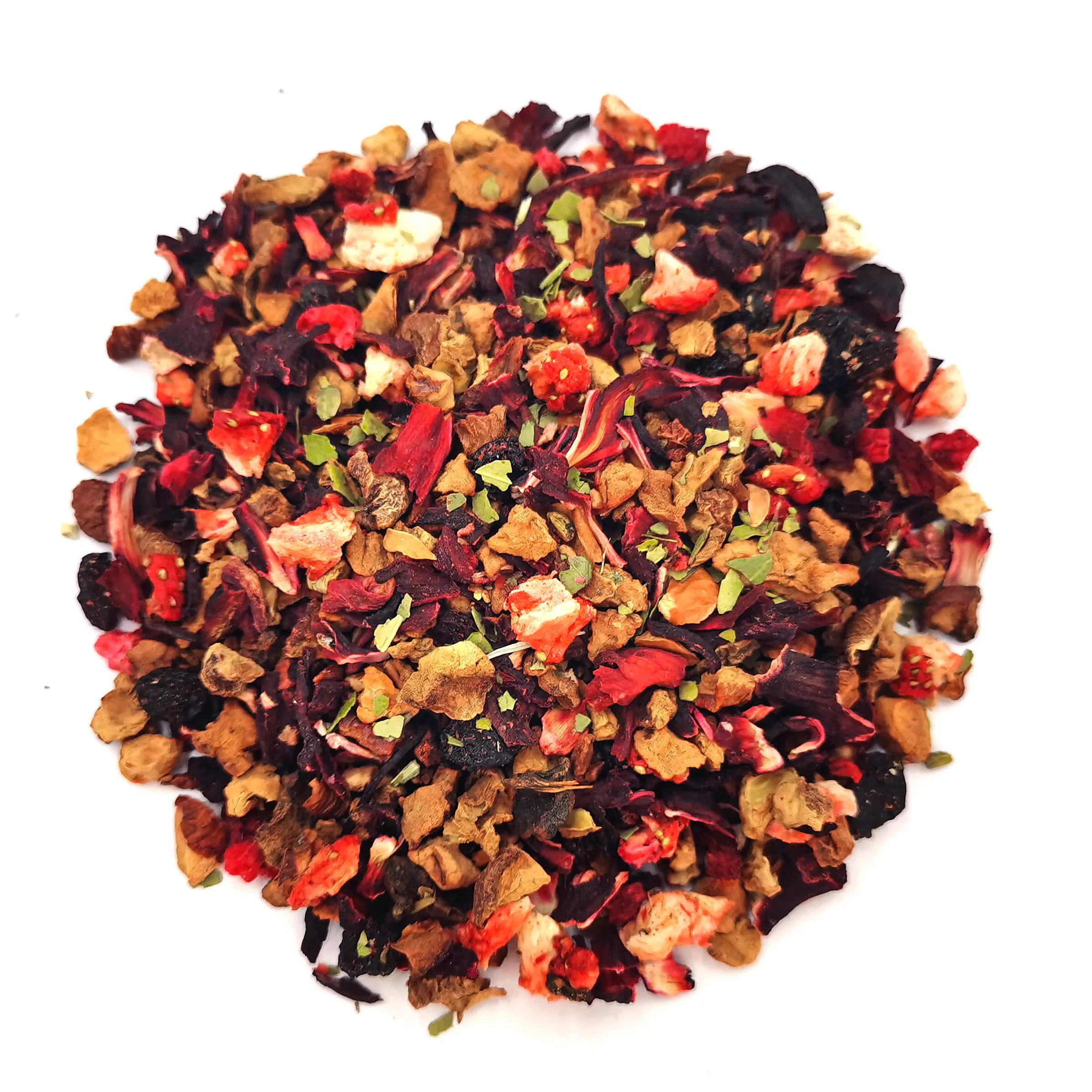 Mixed Berries Fruits Blended Tea Sweet Blueberry Raspberry Strawberry Tea Blends Loose Fruit Tea Blends