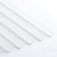 Plaque de toiture transparente en PC de haute qualité 0,5 mm, résistante aux UV, ondulée, étanche, découpe facile, design moderne, 810 mm x 8 mm, A4, Melic