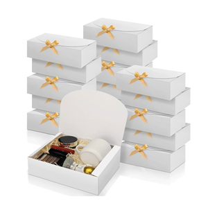 Khách hàng ủng hộ quà tặng nhỏ nước hoa mỹ phẩm bao bì bên ngoài hình vuông màu trắng gấp mở thiết kế thủ công hộp các tông - Product Image 1