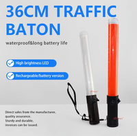 Bâton LED rechargeable étanche de 36 cm, lumière d'avertissement de sécurité pour la patrouille et les exercices d'incendie