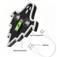 Lampe d'ambiance LED USB solaire Ghost pour voiture, avec ventouse pour vitre arrière, clignotante sans fil, anti-collision, stroboscopique, décorative