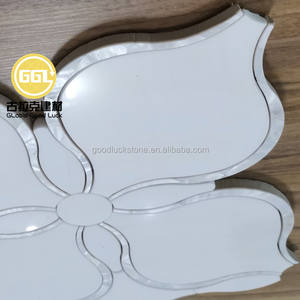 Blanco mármol mosaico de <span class=keywords><strong>concha</strong></span> loseta de se Decoración - Product Image 2