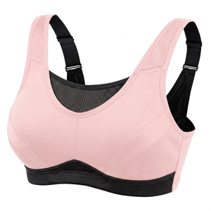 Women's High Support <b>Racerback</b> Sports <b>Bra</b> Front Logo-Customizable Sizes Colors Breathable Quick Dry Lightweight for Yoga Gym - Product Image 4