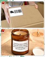 Étiquettes autocollantes en papier thermique rectangulaires blanches de 3x2 pouces pour utilisation en supermarché, compatibles avec les imprimantes d'étiquettes thermiques
