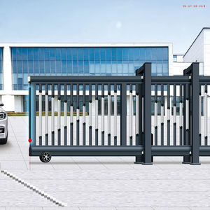 بوابة كونتيليفر من الألومنيوم، نظام بوابات للخصوصية، بوابة مشاة كهربائية أوتوماتيكية من الألومنيوم، بوابة كونتيليفر منزلقة للممرات - Product Image 1