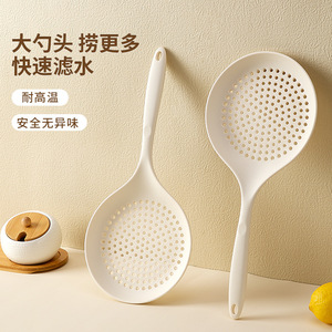 Silicone Large <b>Strainer</b> Spoon High Temperature Resistant For Noodles Dumplings Rice Noodles Multifunction Kitchen Tool - Product Image 1