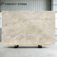 Comptoir en dalle de pierre naturelle de luxe moderne Quartzite Taj Mahal pour projet de villa
