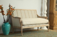 Sofá moderno europeo de lujo, mueble de tela con mesas de café, conjunto de sala de estar