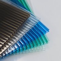 Panneau solaire en polycarbonate alvéolaire double couche résistant aux chocs, prix usine, pour auvent et pergola