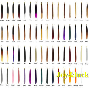 ผมต่อถักโครเชต์22 ''150g,ผมถักยาวตรงยาวสีดำธรรมชาติ - Product Image 2