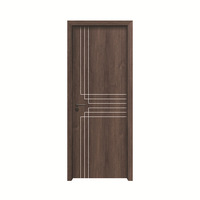 Portes intérieures personnalisées en bois Portes d'hôtel Portes d'appartement de style moderne Matériau de construction domestique à faible coût MDF/HDF/WPC