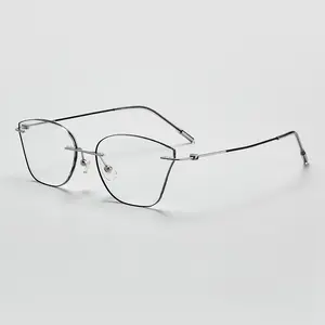 2024个性无框纯钛眼镜防蓝光光学眼镜架